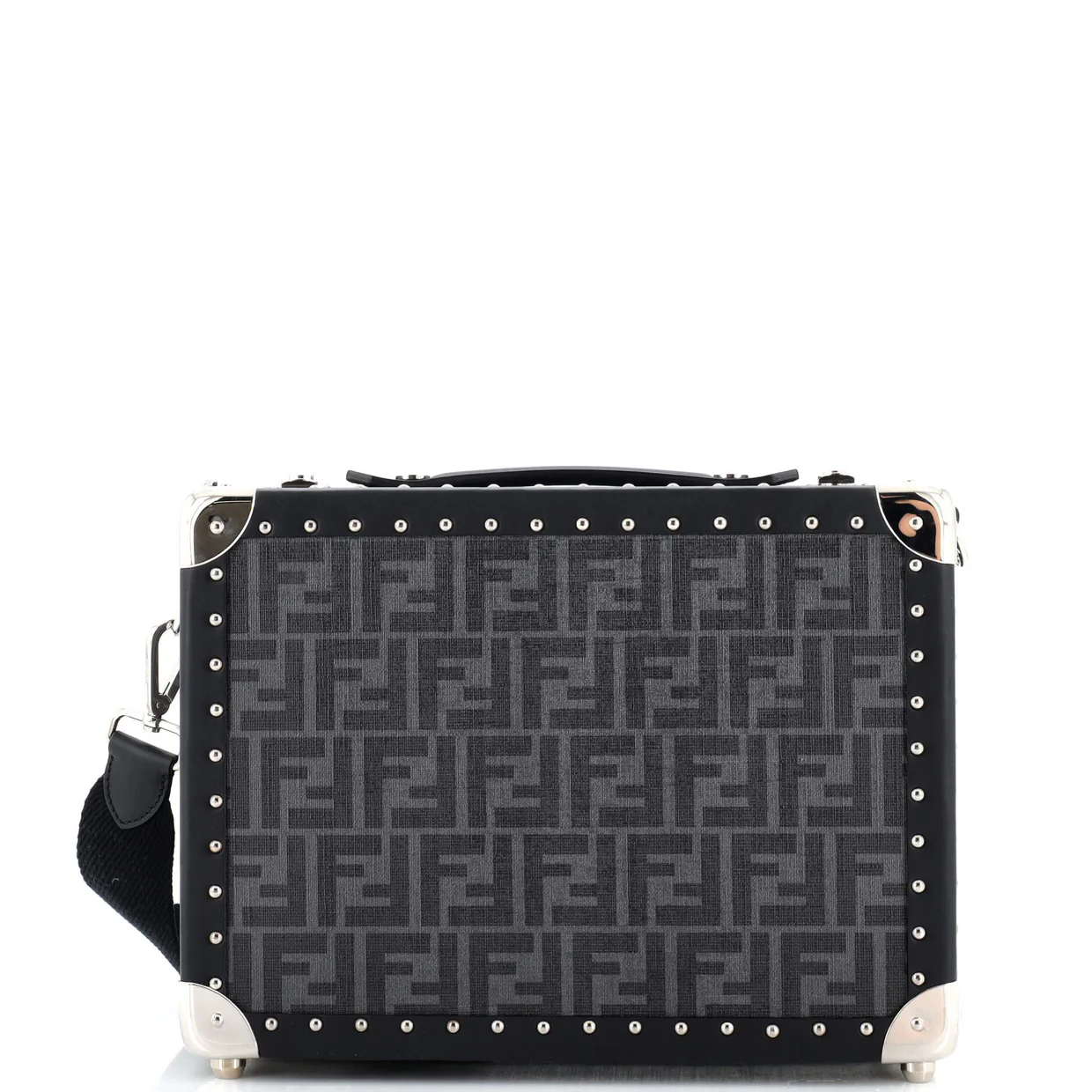 Rigid Suitcase Zucca Canvas with Leather Small - Deep Luxury