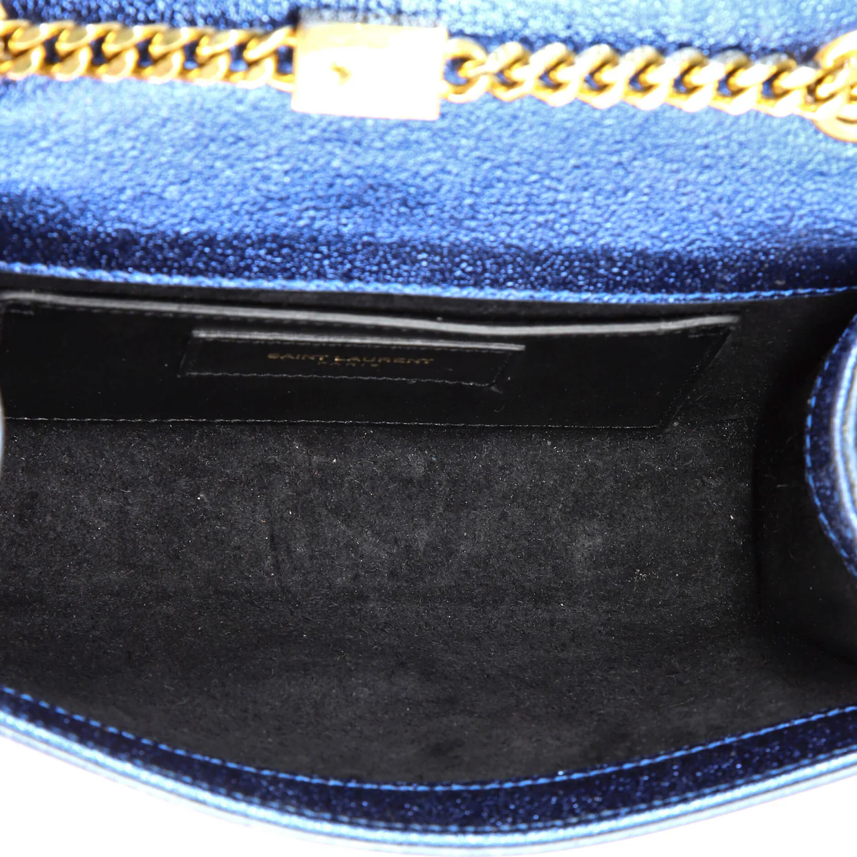 Classic Monogram Crossbody Bag Metallic Leather Small - Deep Luxury