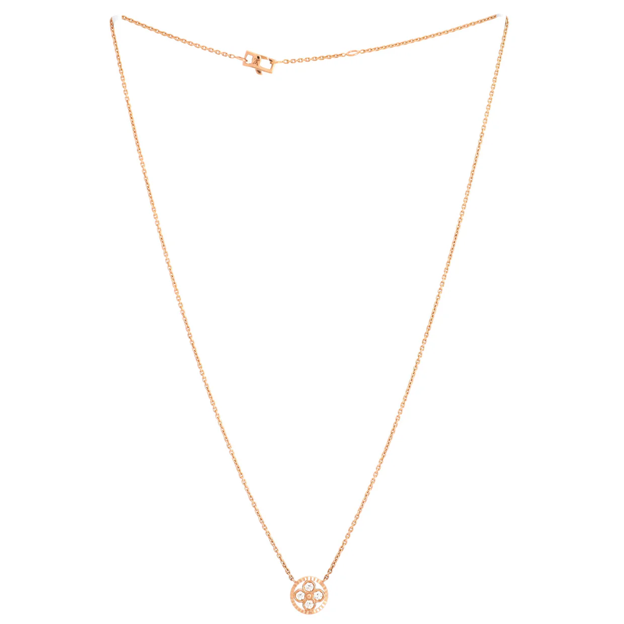 Blossom BB Pendant Necklace 18K Rose Gold with Diamonds - Deep Luxury
