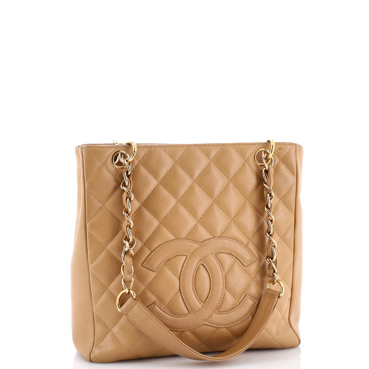 Petite Shopping Tote Quilted Caviar - Deep Luxury