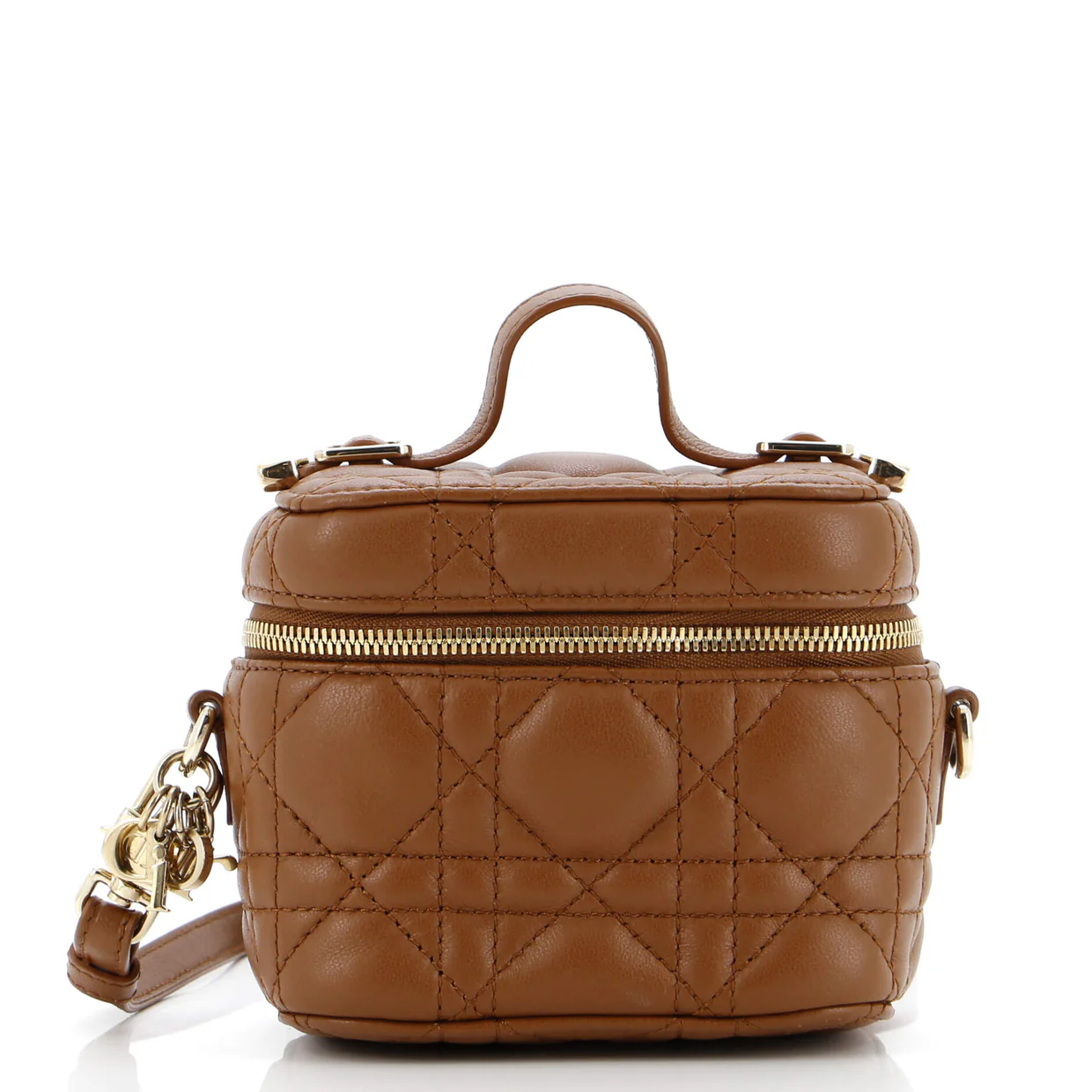 Lady Dior Vanity Case Cannage Quilt Lambskin Micro - Deep Luxury