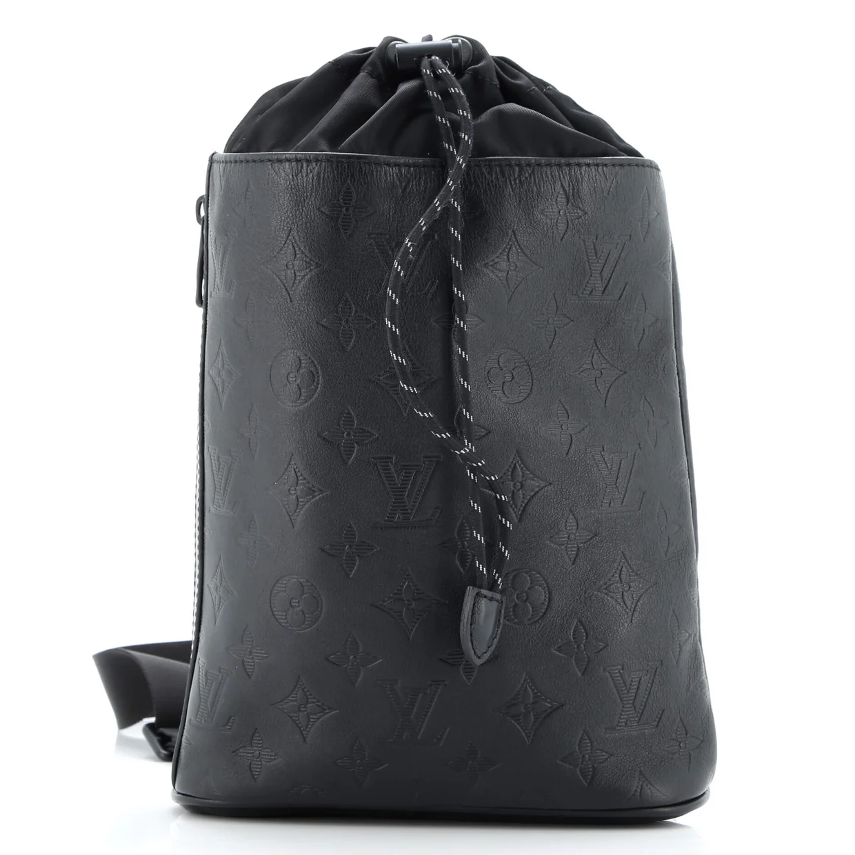 Chalk Sling Bag Monogram Shadow Leather - Deep Luxury