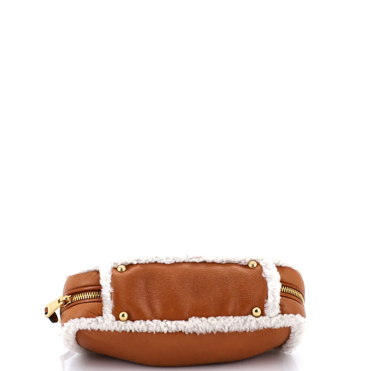 Arcadie Top Handle Bag Shearling with Leather Large - Deep Luxury
