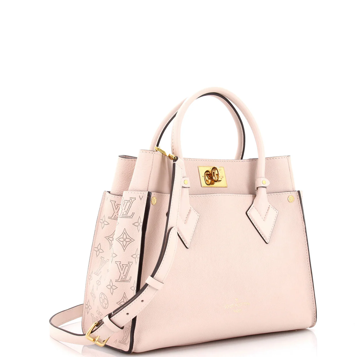 On My Side Tote Mahina Leather MM - Deep Luxury