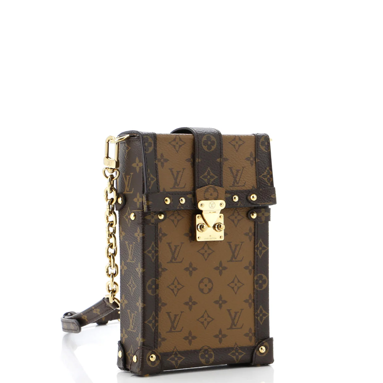 Vertical Trunk Pochette Reverse Monogram Canvas - Deep Luxury