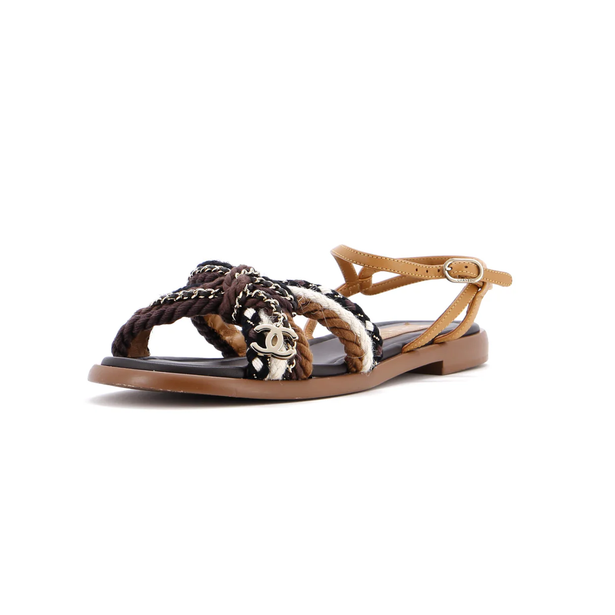 Women's CC Chain Sandals Braided Cord - Deep Luxury