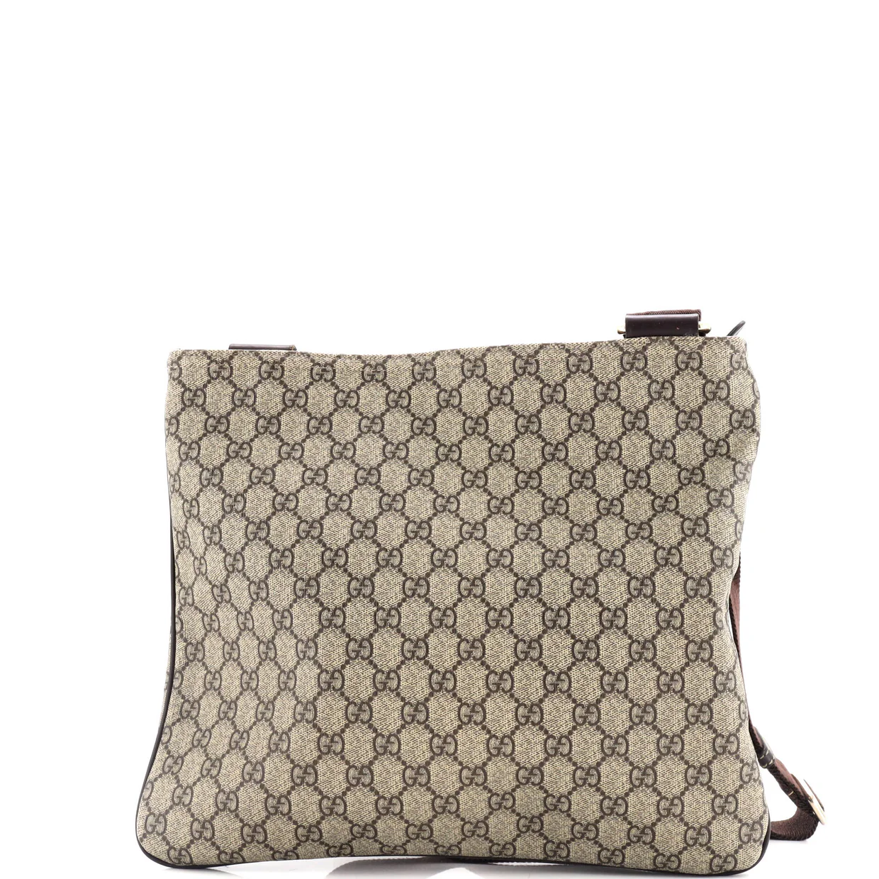 Zip Top Messenger Bag GG Coated Canvas Large - Deep Luxury
