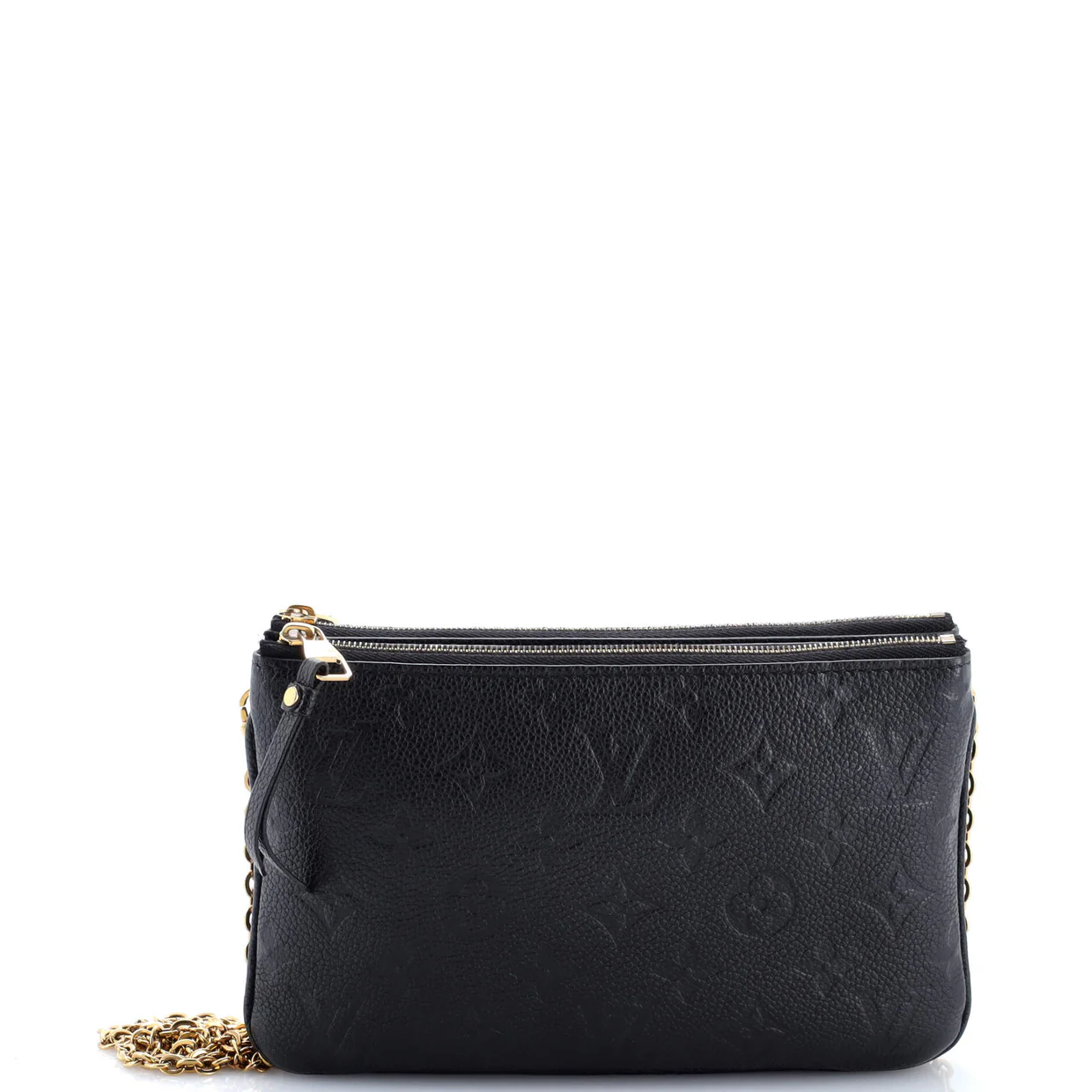 Double Zip Pochette Monogram Empreinte Leather - Deep Luxury