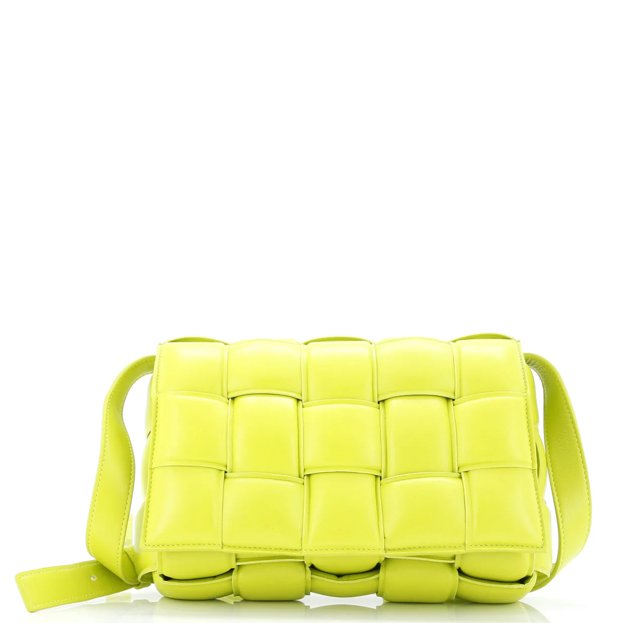Cassette Crossbody Bag Padded Maxi Intrecciato Leather - Deep Luxury