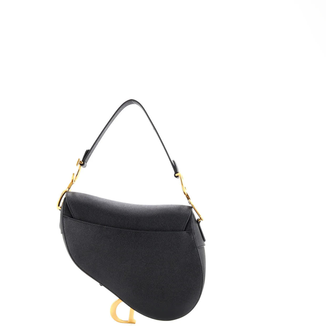 Saddle Handbag with Strap Leather Medium - Deep Luxury