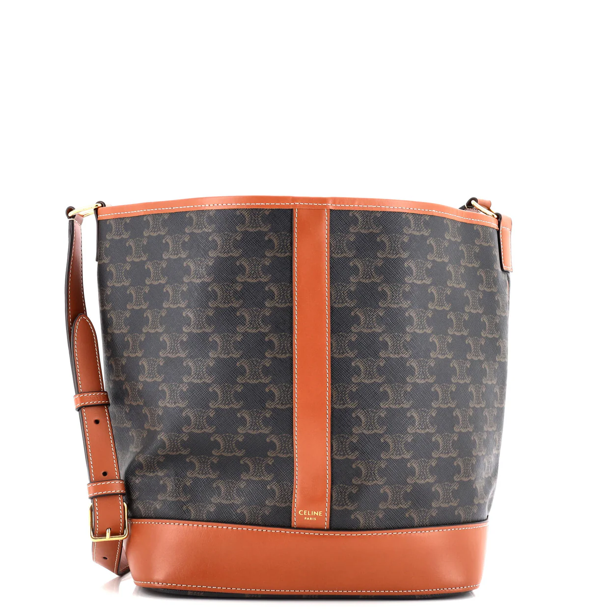 Bucket Bag Triomphe Coated Canvas Medium - Deep Luxury