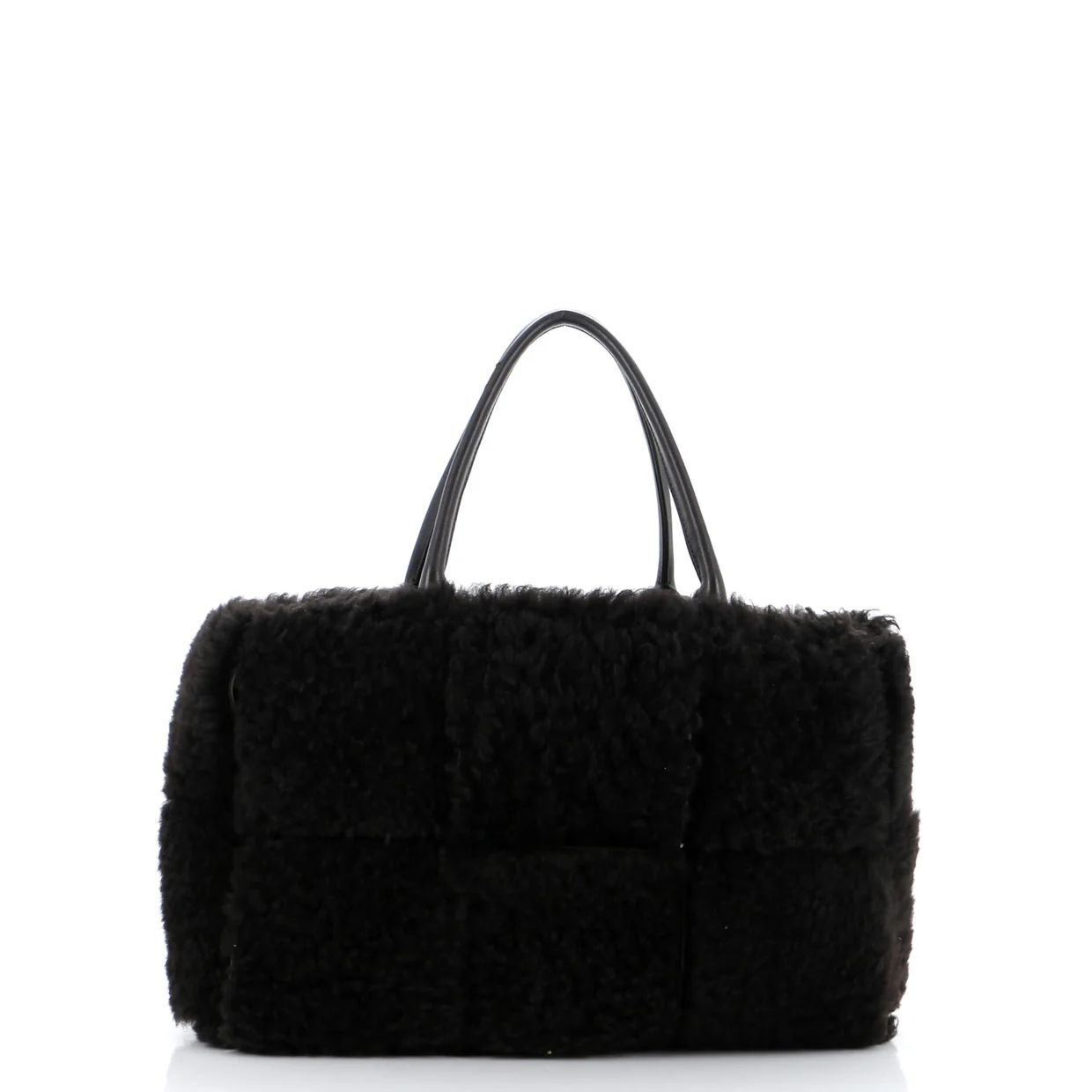 Arco Tote Intrecciato Shearling Small - Deep Luxury
