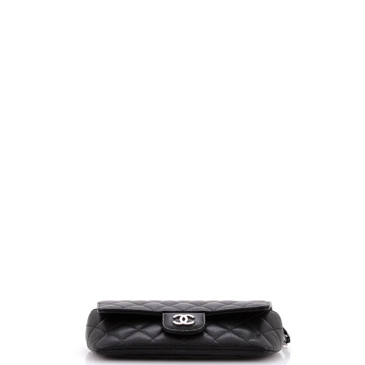 Classic Sunglasses Case with Chain Quilted Caviar - Deep Luxury