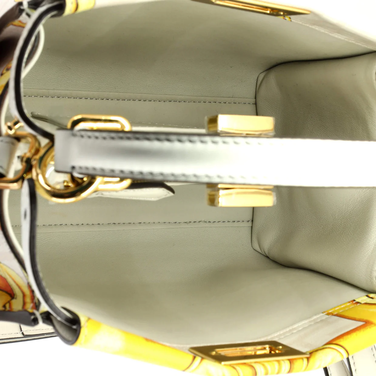 x Versace Fendace Peekaboo Bag Printed Zucca Leather Mini - Deep Luxury