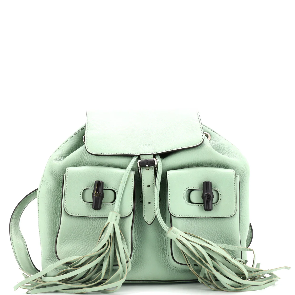 Bamboo Tassel Backpack Leather Medium - Deep Luxury