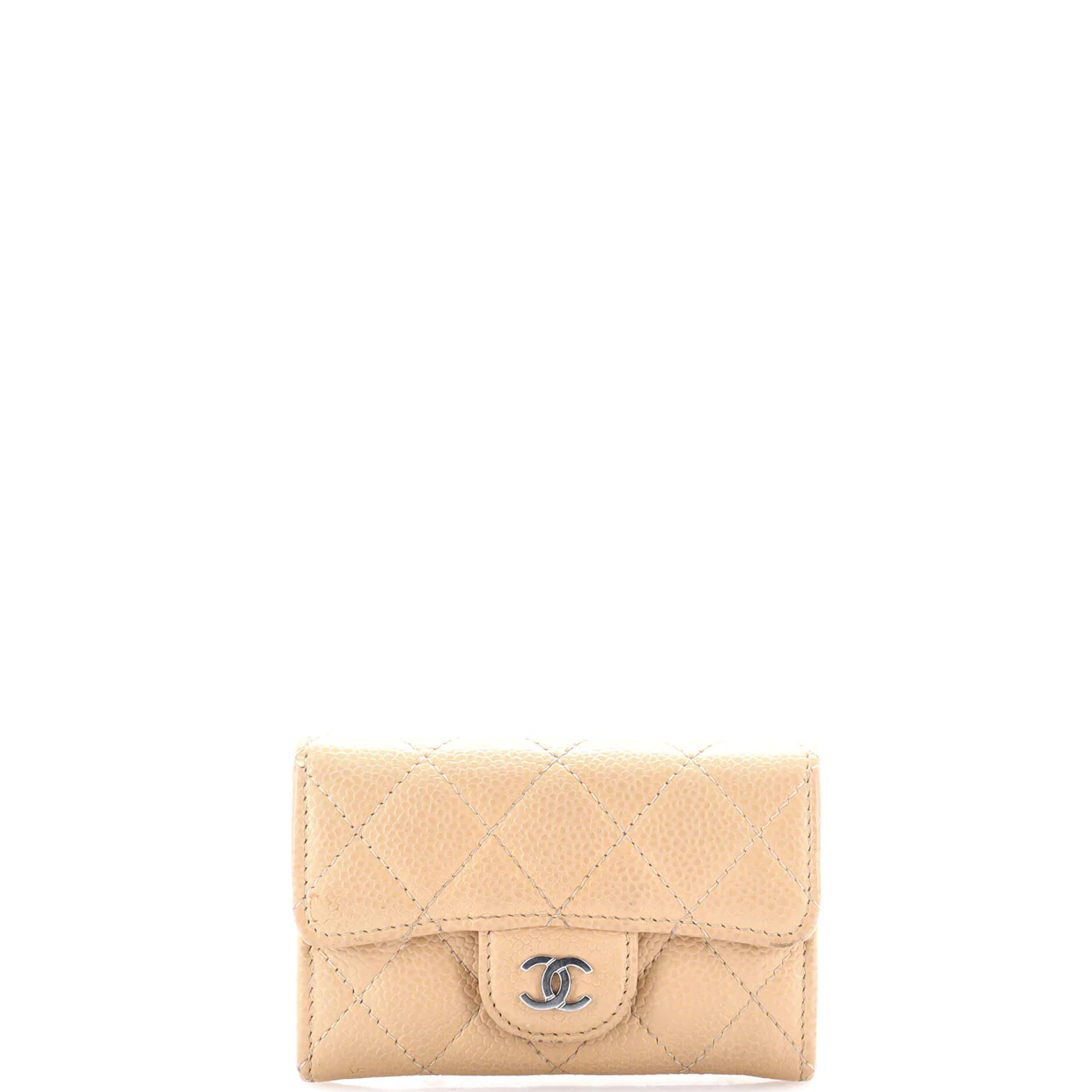 Classic Flap Card Holder Quilted Caviar - Deep Luxury