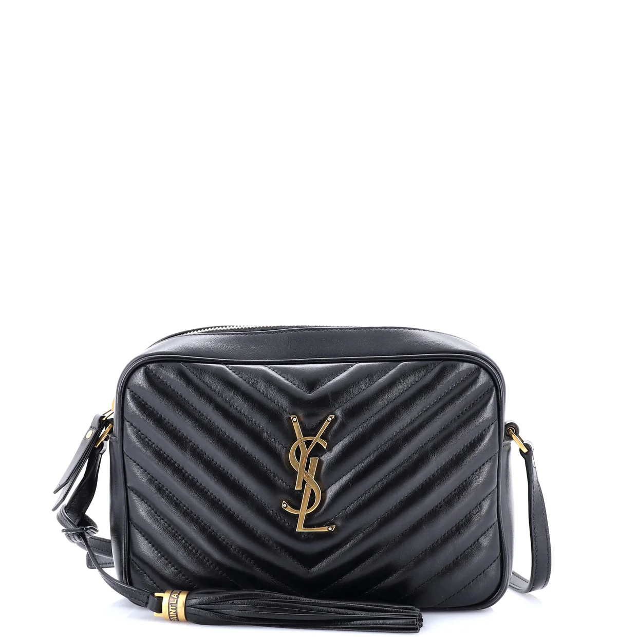 Lou Camera Bag Matelasse Chevron Leather Small - Deep Luxury