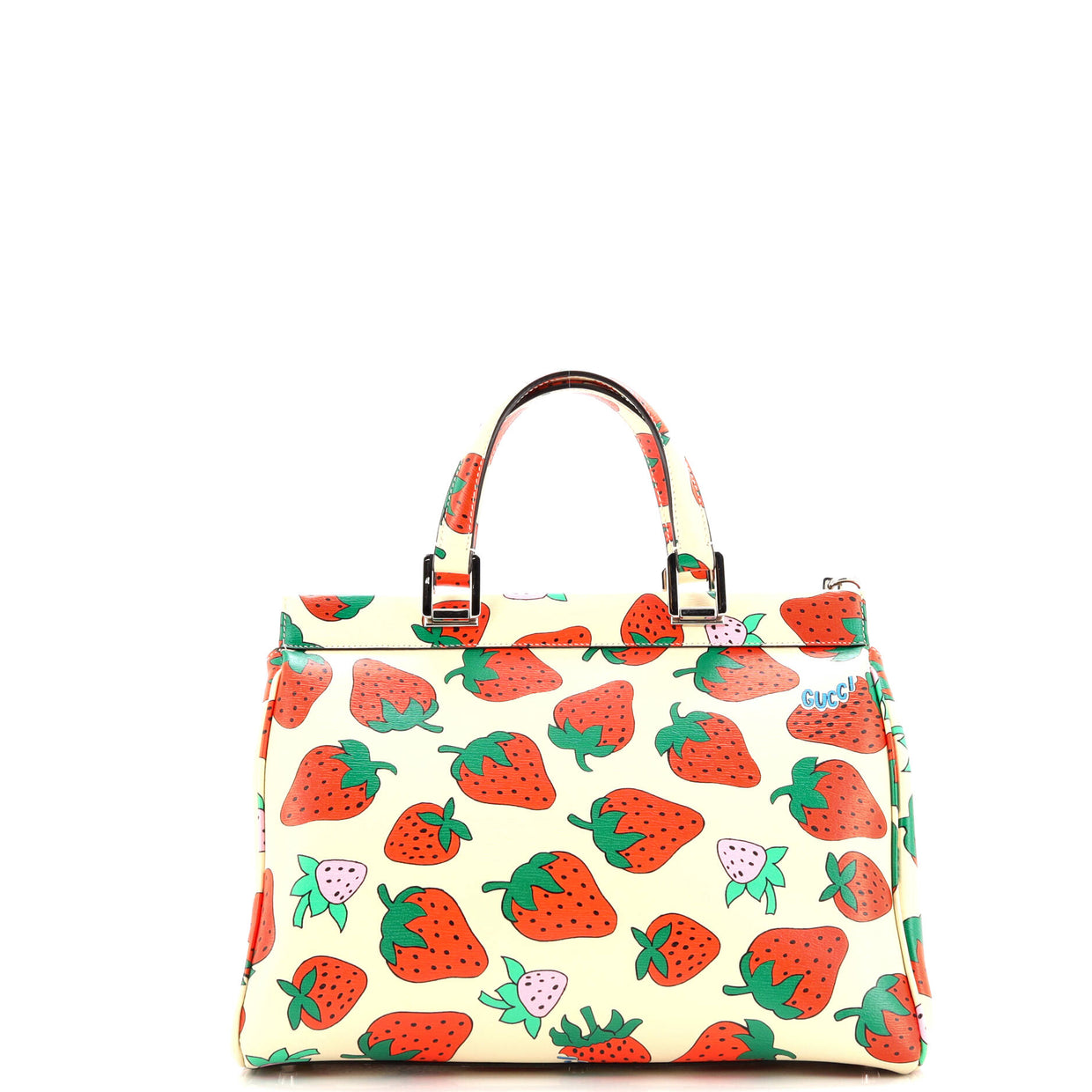 Zumi Top Handle Bag Printed Leather Medium - Deep Luxury