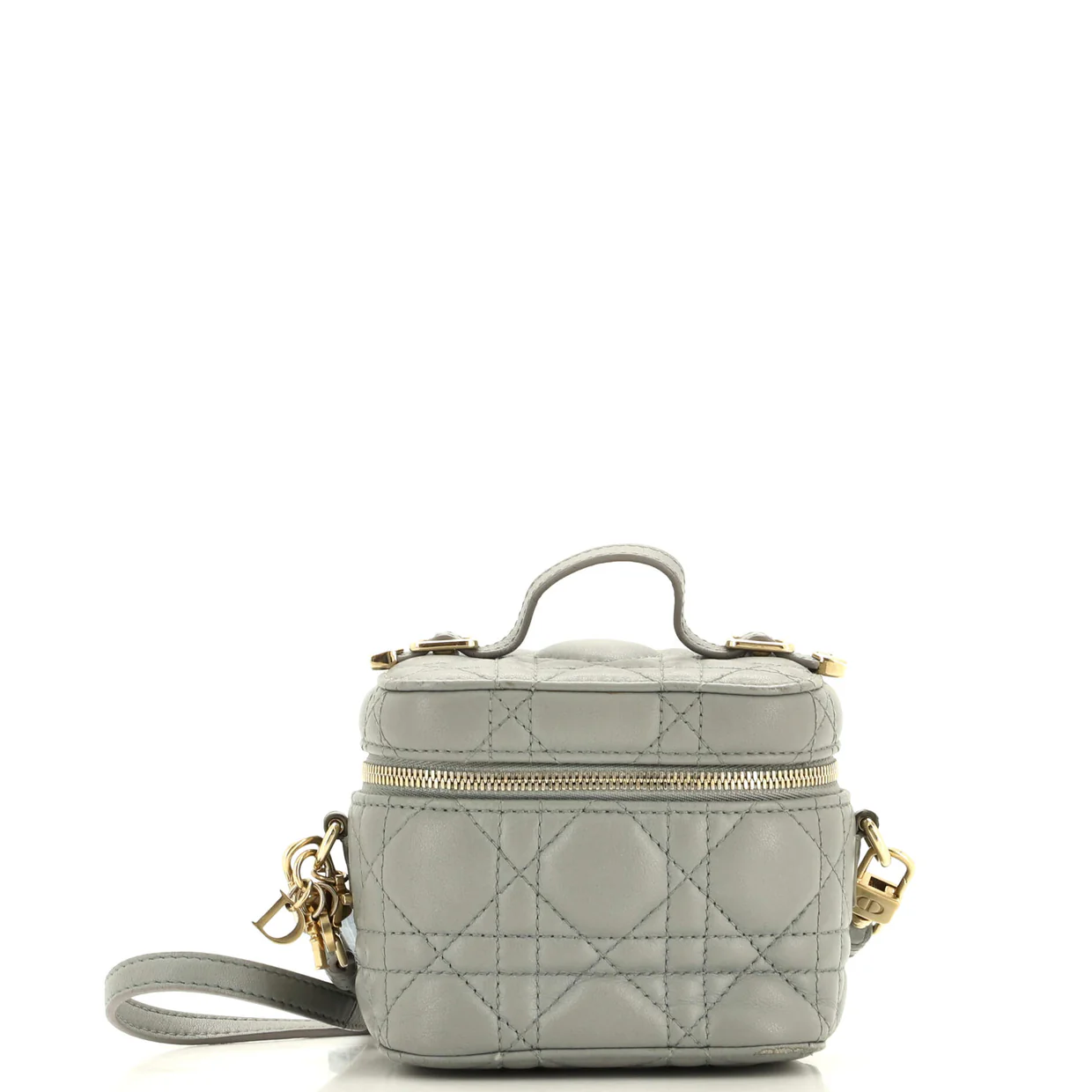 Lady Dior Vanity Case Cannage Quilt Lambskin Micro - Deep Luxury