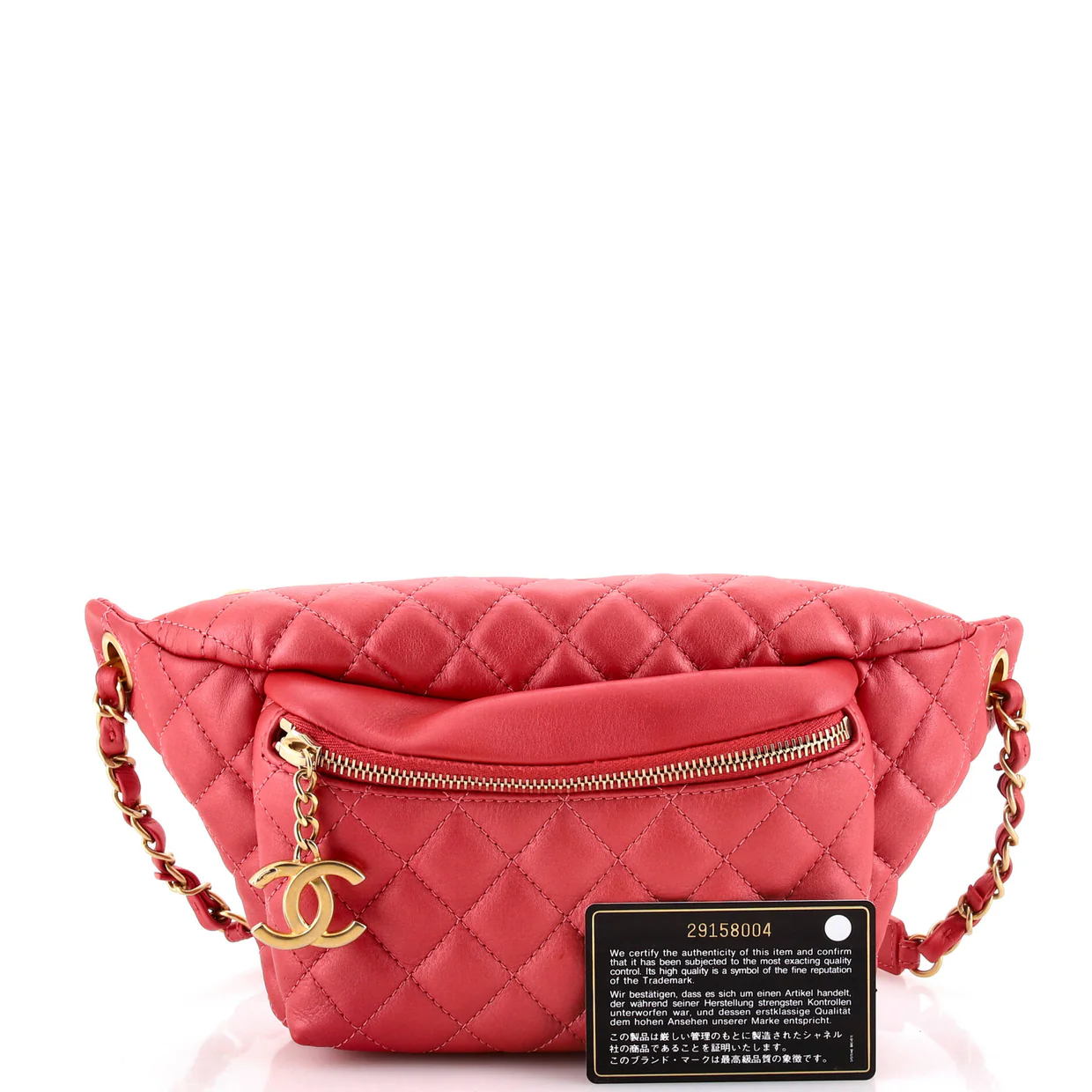 Front Pocket Waist Bag Quilted Calfskin - Deep Luxury