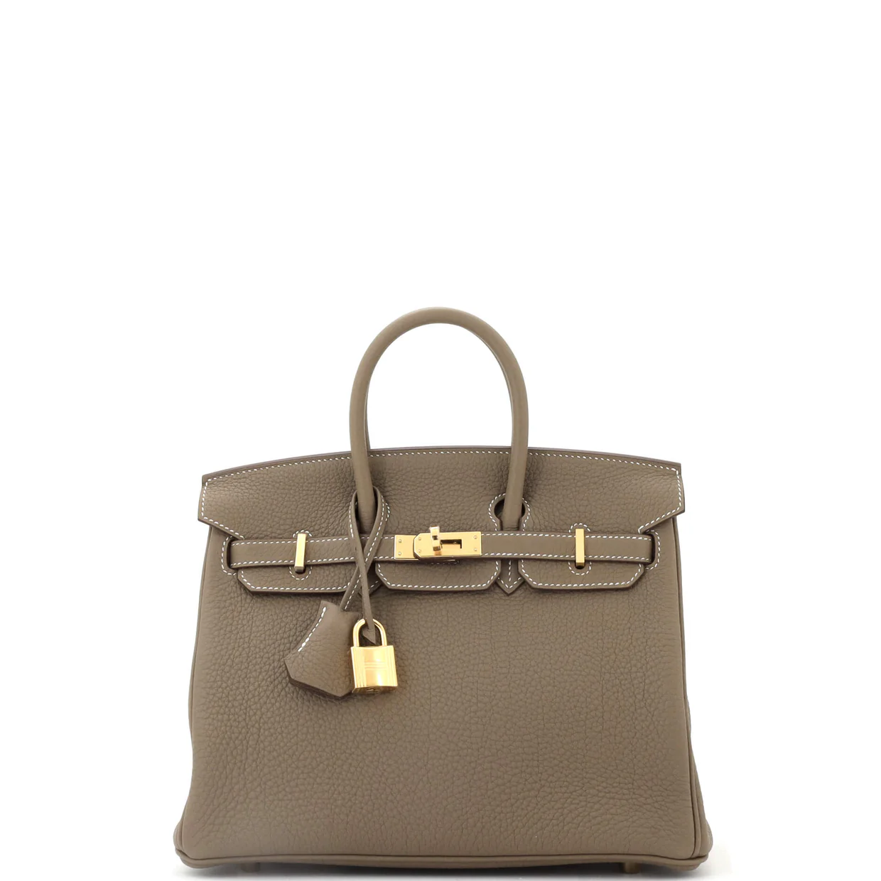 Birkin Handbag Grey Togo with Gold Hardware 25 - Deep Luxury