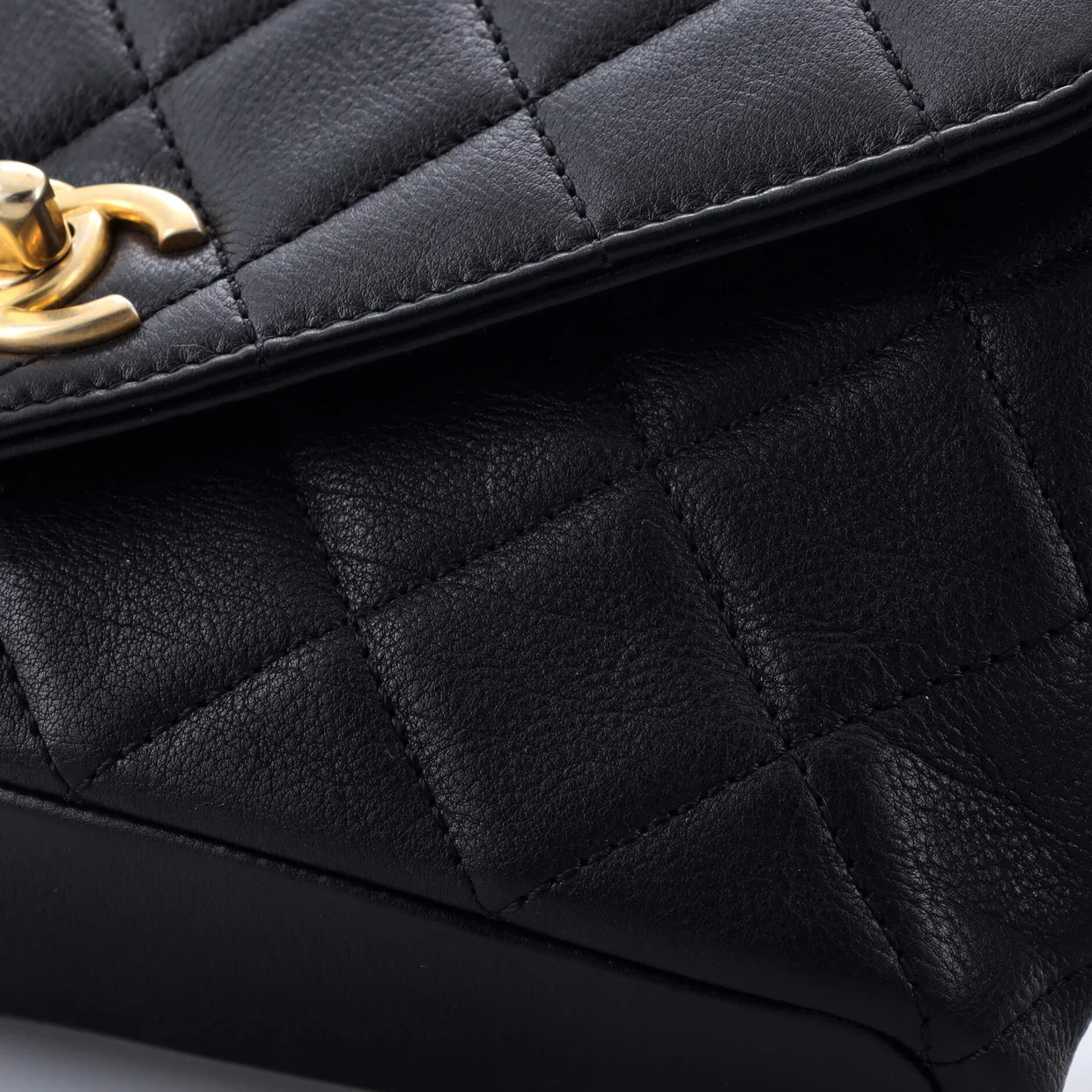 Carry With Chic Chain Flap Waist Bag Quilted Calfskin - Deep Luxury