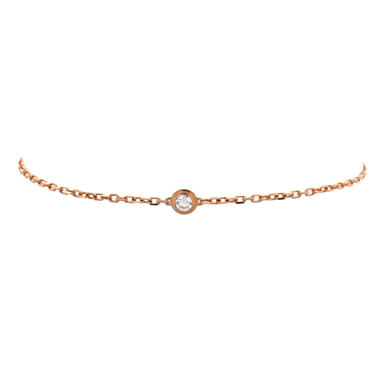 D'Amour Bracelet 18K Rose Gold and Diamond Small - Deep Luxury