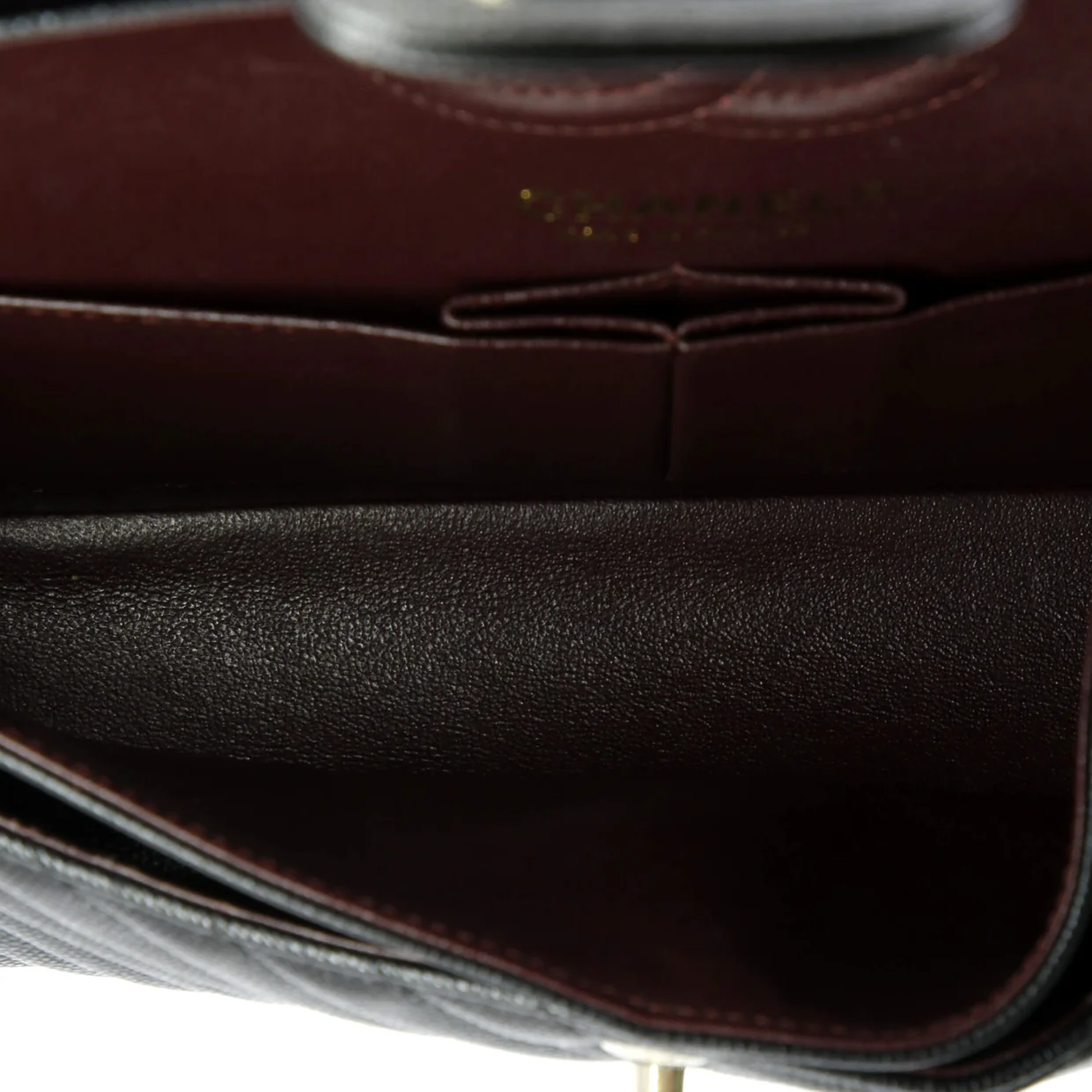 Classic Double Flap Bag Chevron Caviar Small - Deep Luxury