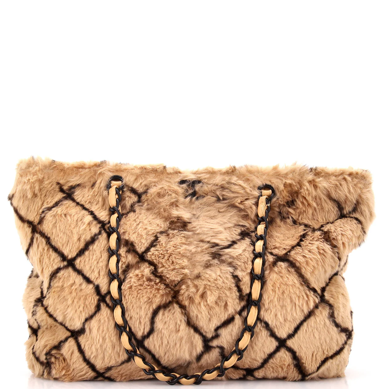 Vintage CC Chain Tote Printed Lapin Fur Medium - Deep Luxury