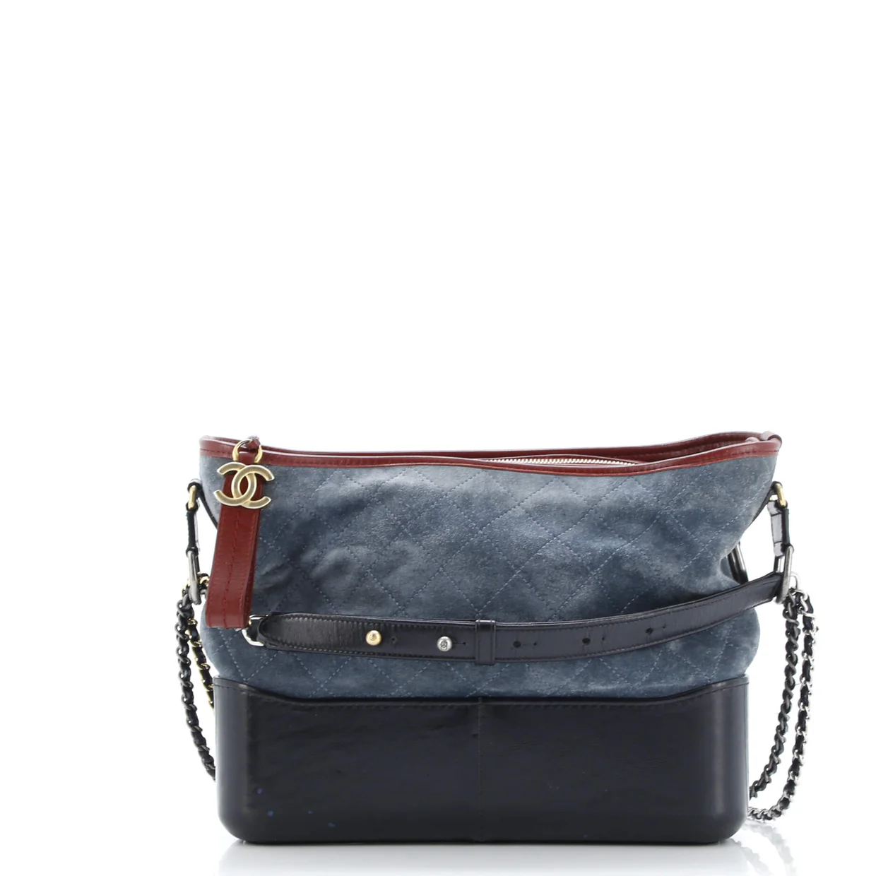 Gabrielle Hobo Quilted Suede Medium - Deep Luxury