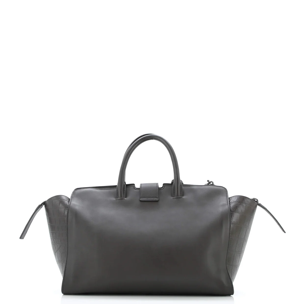 Monogram Cabas Downtown Leather with Crocodile Embossed Leather Small - Deep Luxury