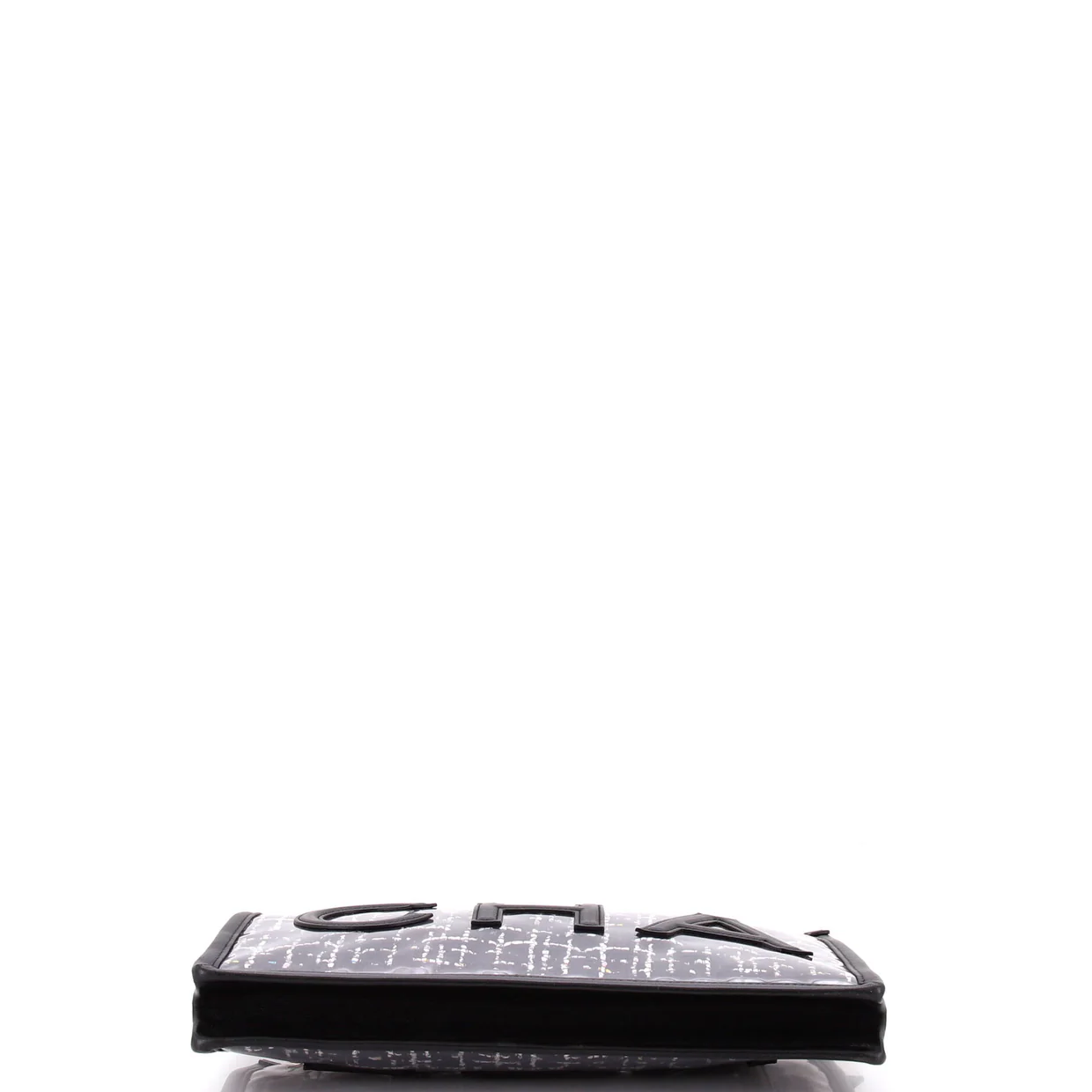 Logo Wristlet Clutch PVC Over Quilted Tweed Large - Deep Luxury