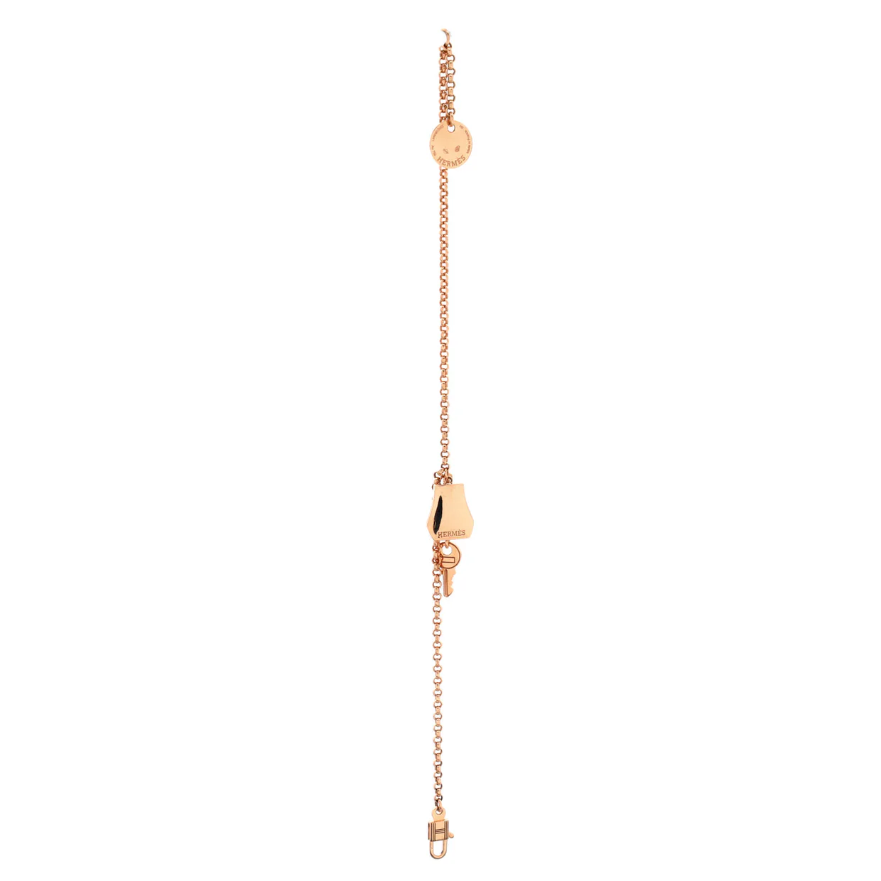 Kelly Clochette Chain Bracelet 18K Rose Gold Small - Deep Luxury