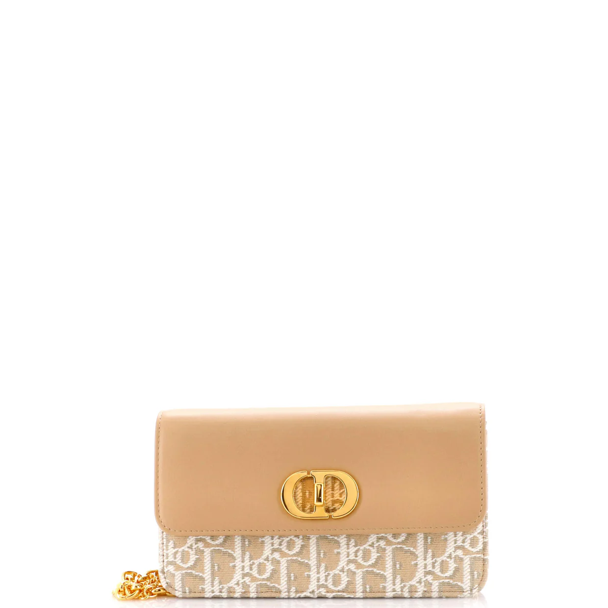 Miss Caro Pouch with Chain Oblique Canvas and Leather - Deep Luxury