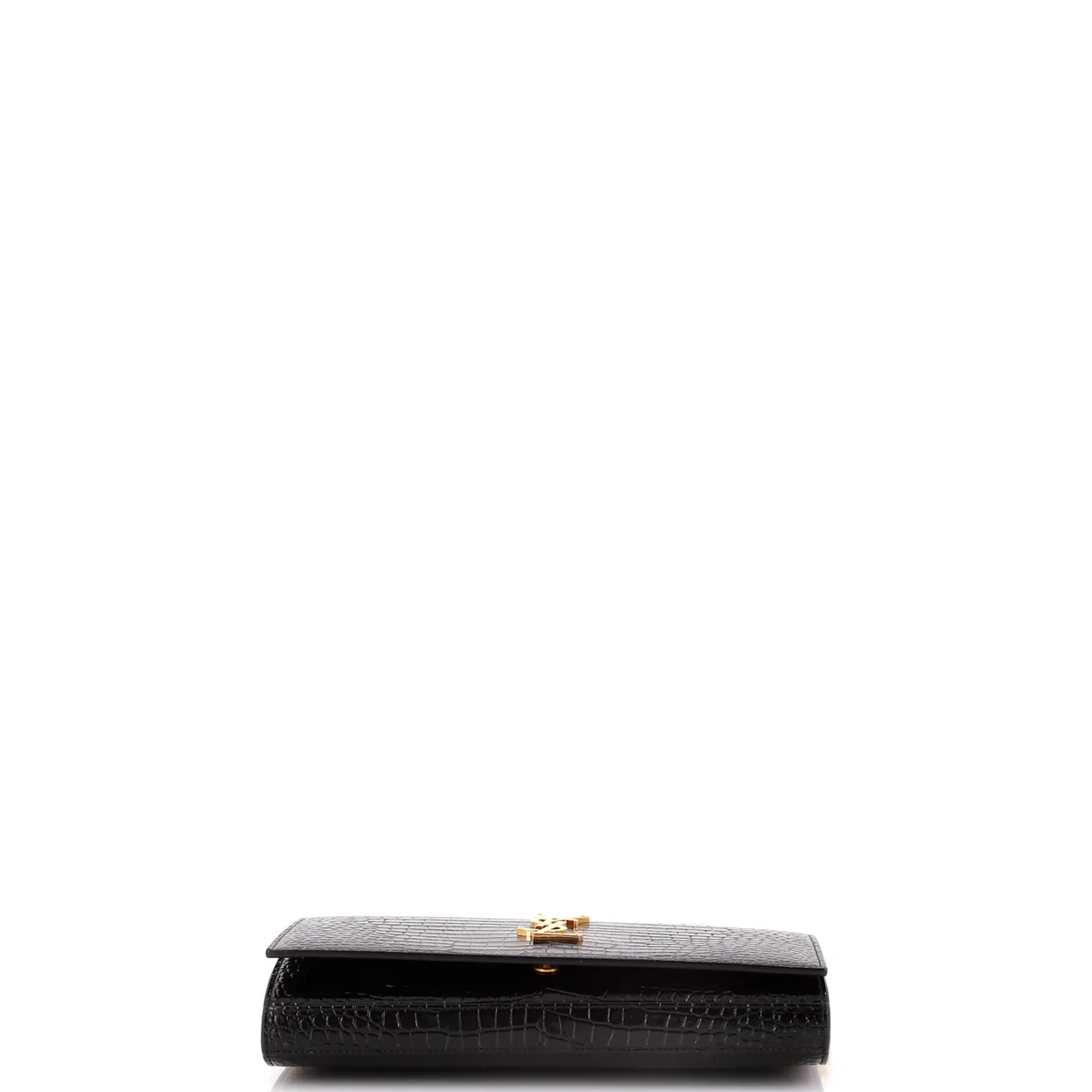 Classic Monogram Crossbody Bag Crocodile Embossed Leather Medium - Deep Luxury