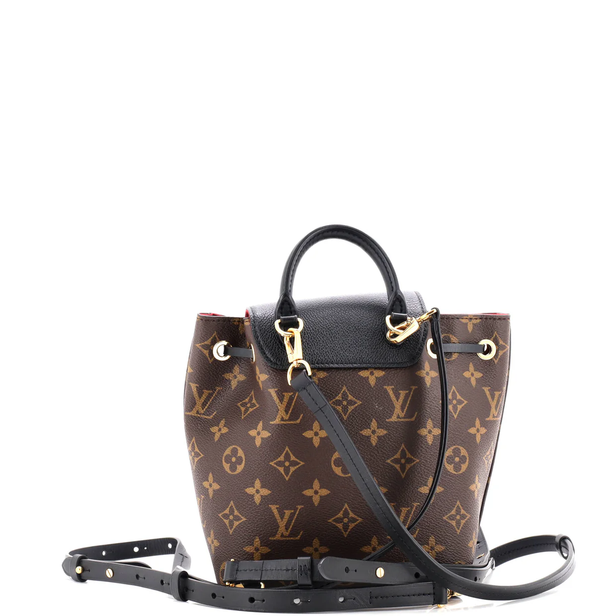 Montsouris NM Backpack Monogram Canvas with Leather BB - Deep Luxury