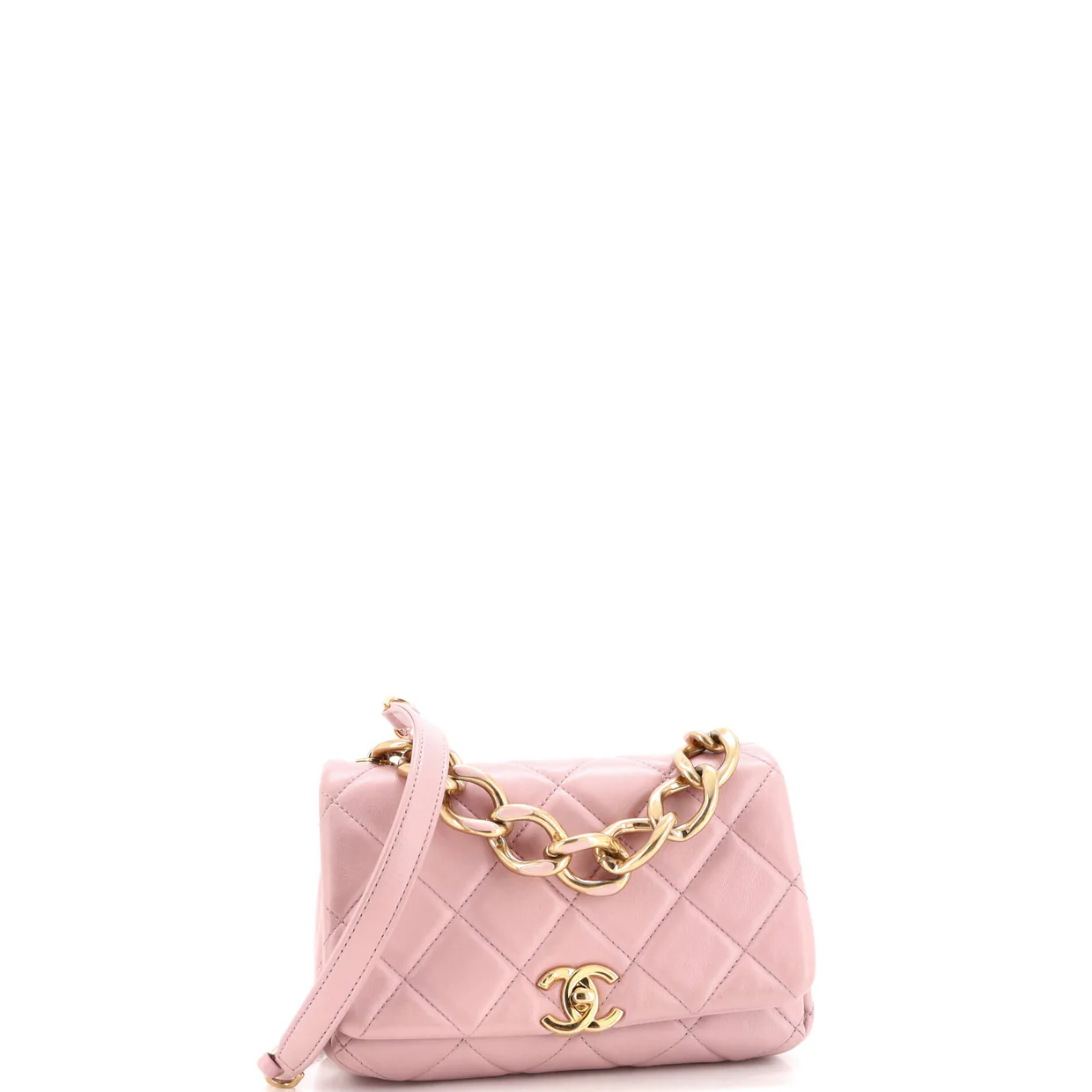 Color Match Flap Bag Quilted Lambskin Small - Deep Luxury