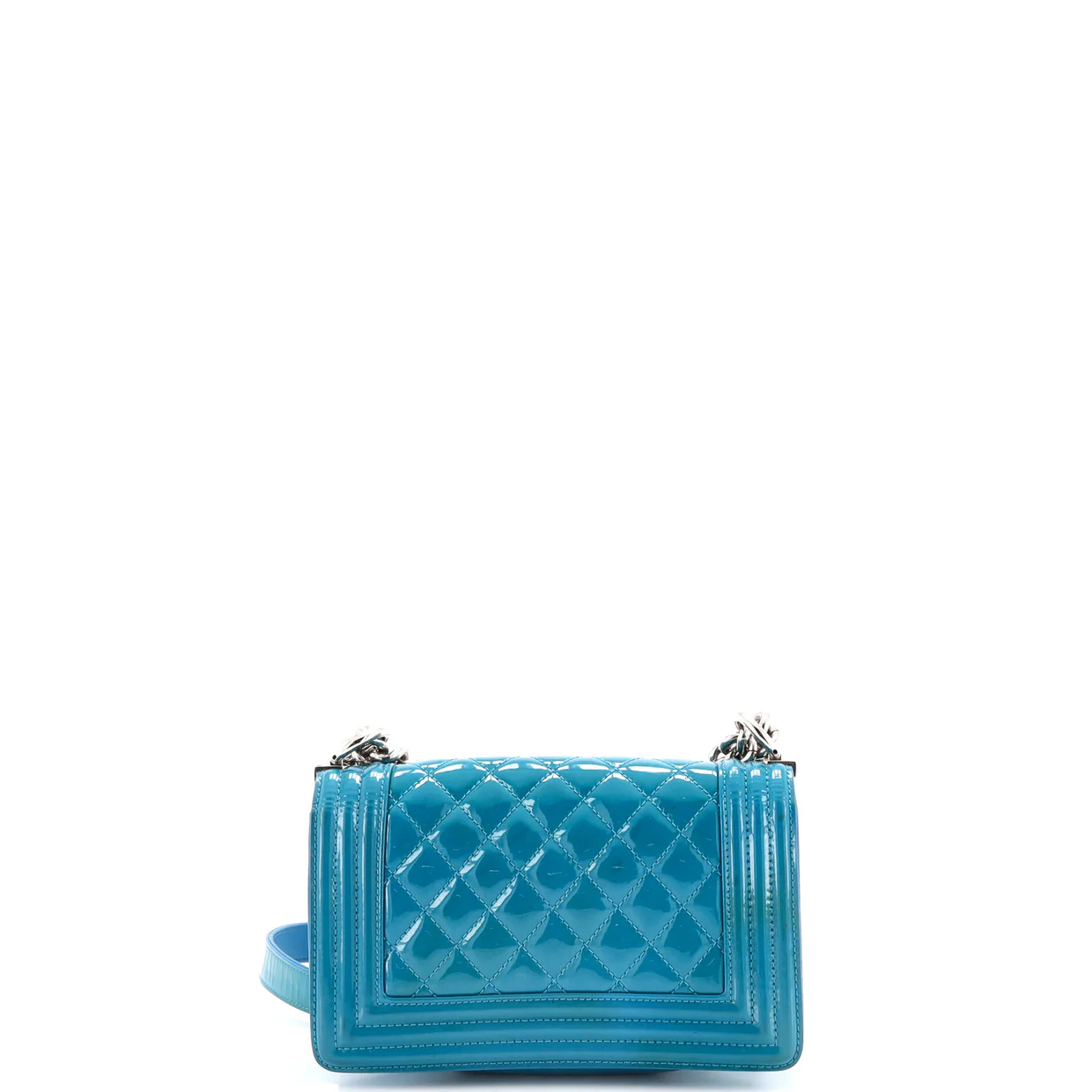 Boy Flap Bag Quilted Plexiglass Patent Small - Deep Luxury