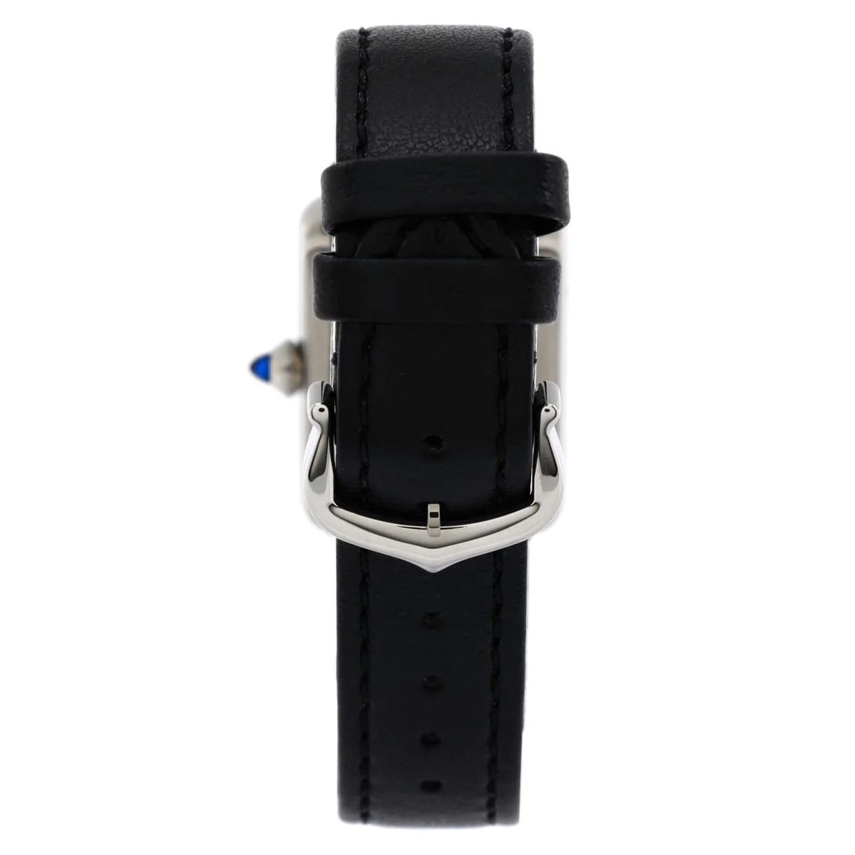 Must de Cartier SolarBeat Tank Quartz Watch Stainless Steel and Leather 22 - Deep Luxury
