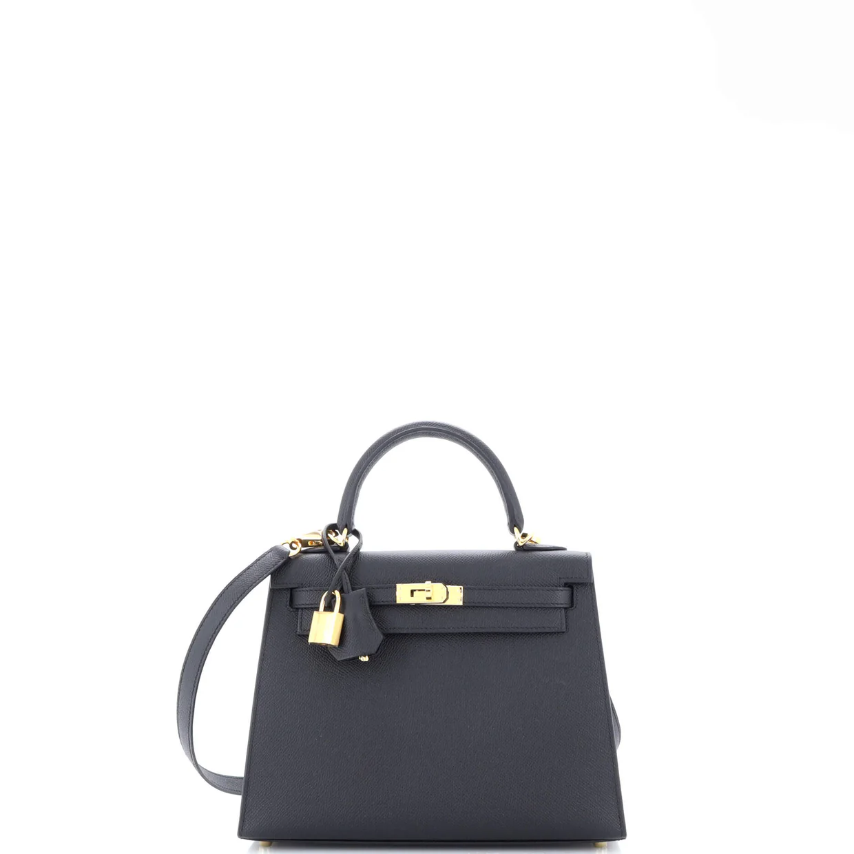 Kelly Handbag Noir Epsom with Gold Hardware 25 - Deep Luxury