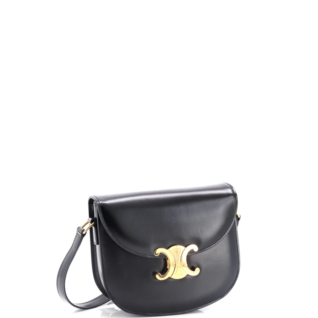 Triomphe Besace Clea Flap Bag Leather - Deep Luxury