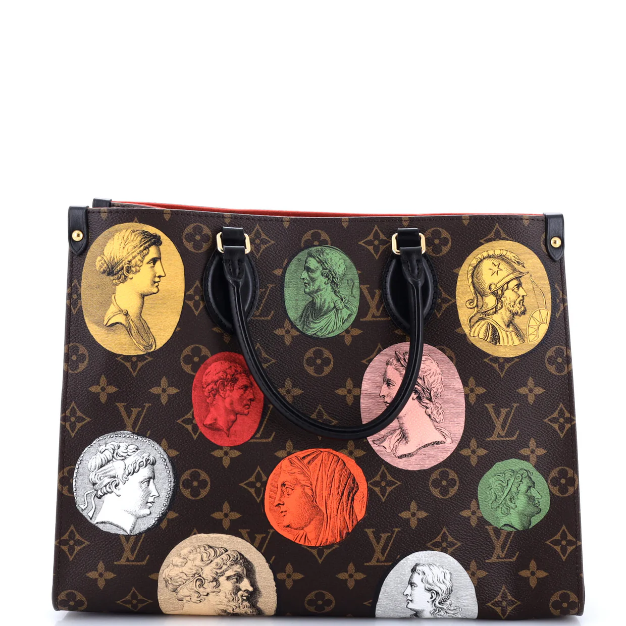 OnTheGo Tote Limited Edition Fornasetti Cameo Monogram Canvas MM - Deep Luxury