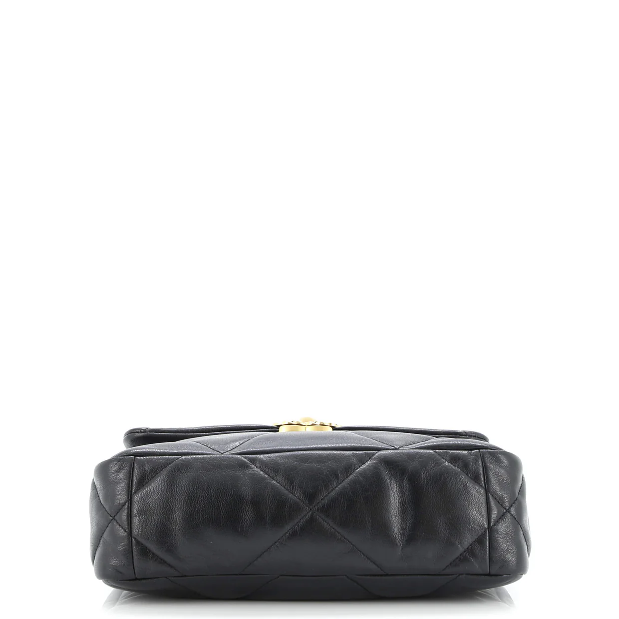 19 Flap Bag Quilted Shiny Crumpled Calfskin Medium - Deep Luxury