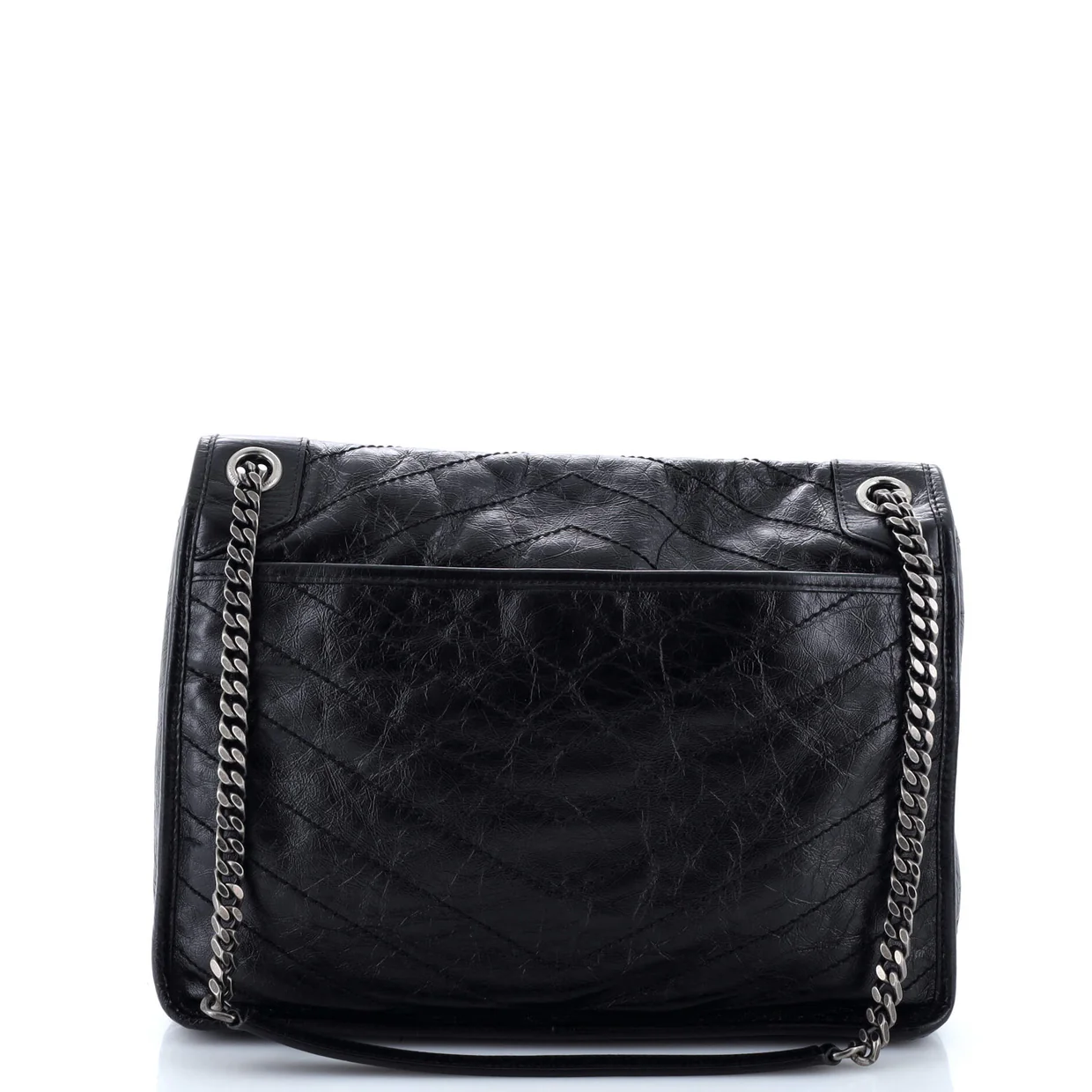 Niki Chain Flap Bag Matelasse Chevron Leather Large - Deep Luxury