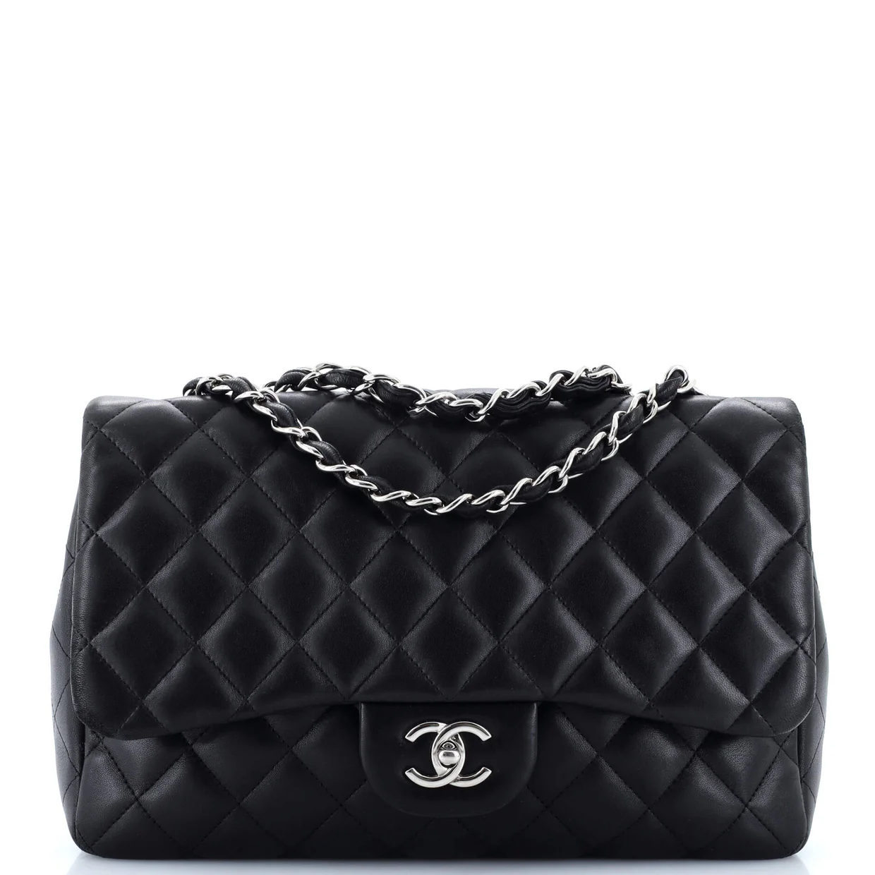 Classic Single Flap Bag Quilted Lambskin Jumbo - Deep Luxury