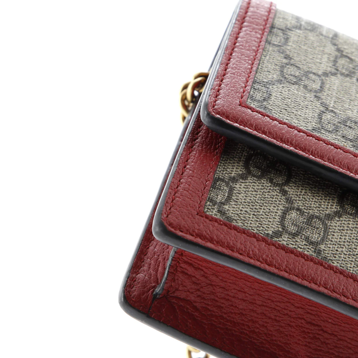 Queen Margaret Chain Wallet GG Coated Canvas Mini - Deep Luxury