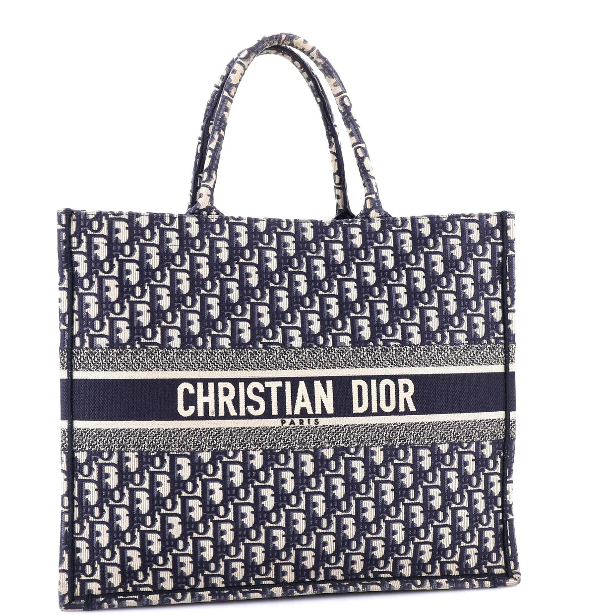 Book Tote Oblique Canvas Large - Deep Luxury