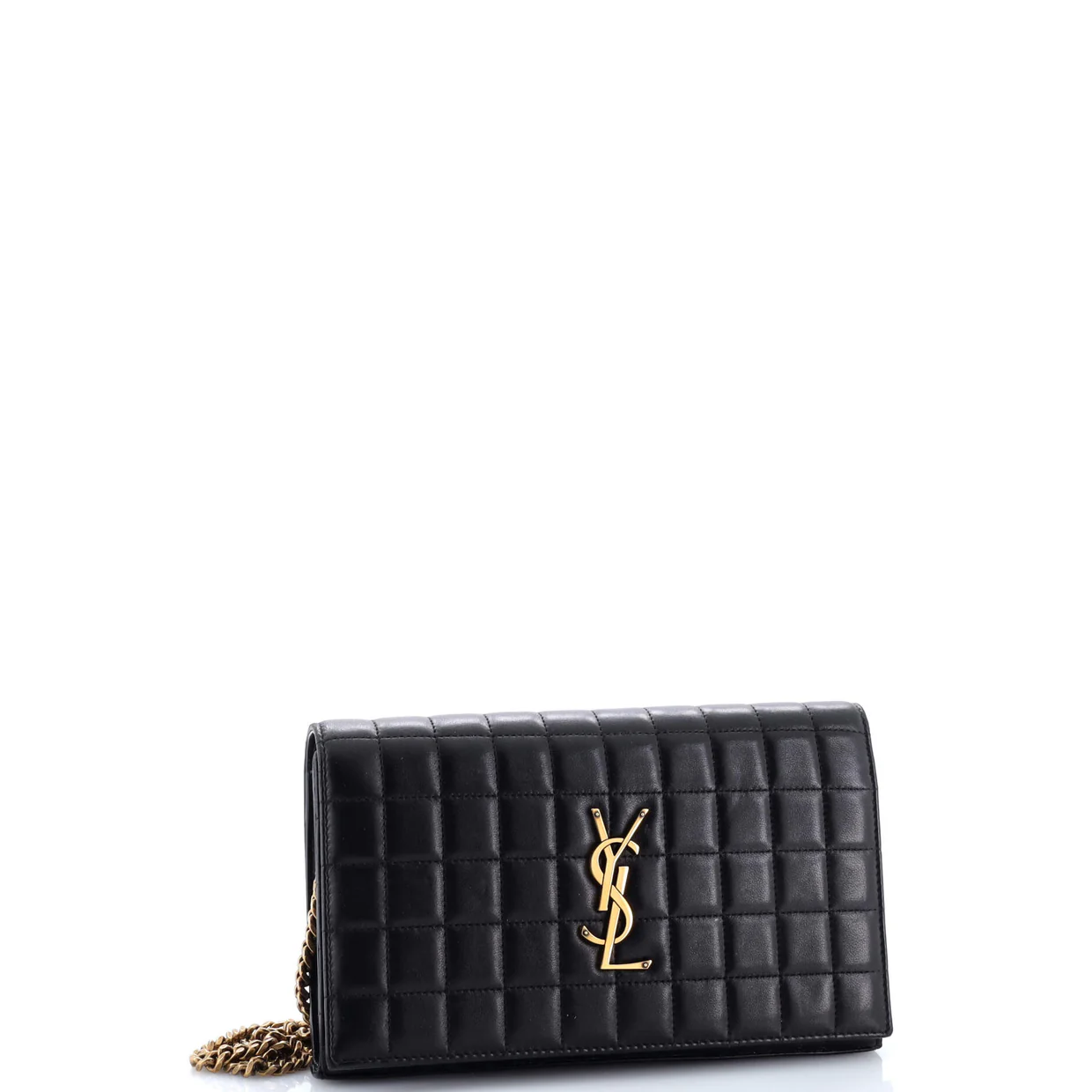 Cassandre Wallet on Chain Quilted Leather Medium - Deep Luxury