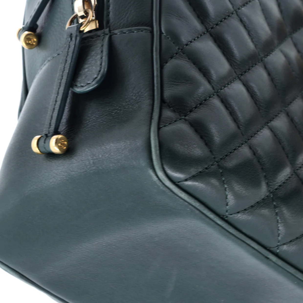 CC Top Handle Vanity Case Quilted Calfskin Medium - Deep Luxury