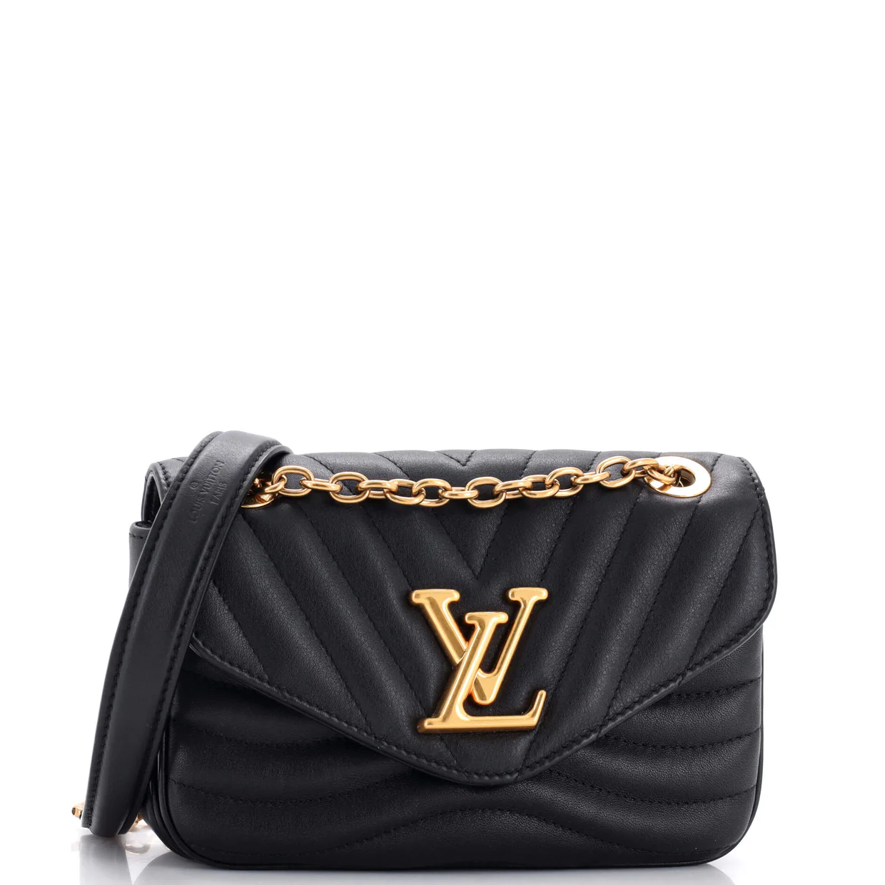 New Wave Chain Bag NM Quilted Leather PM - Deep Luxury